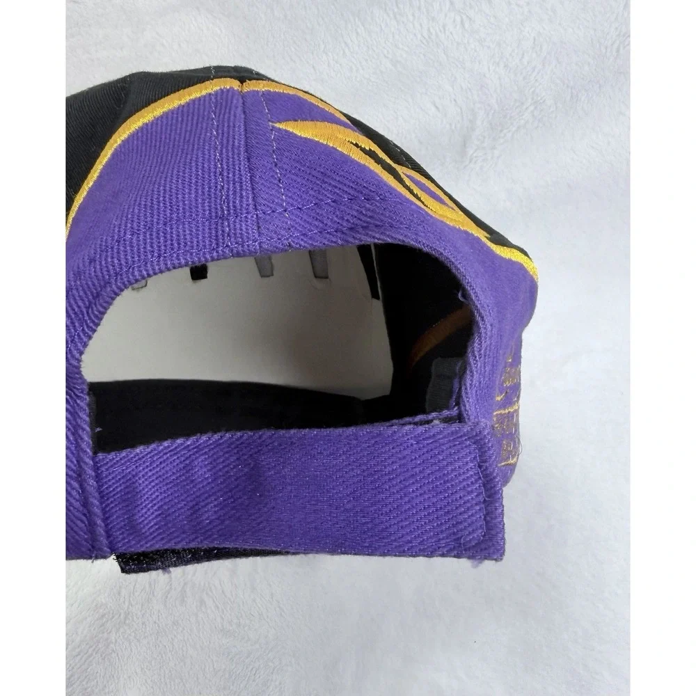 Y2K VTG Crown Royale Championship Racing Hat Adjustable Purple Black Flame NWOT